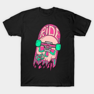 Skull ride pink T-Shirt